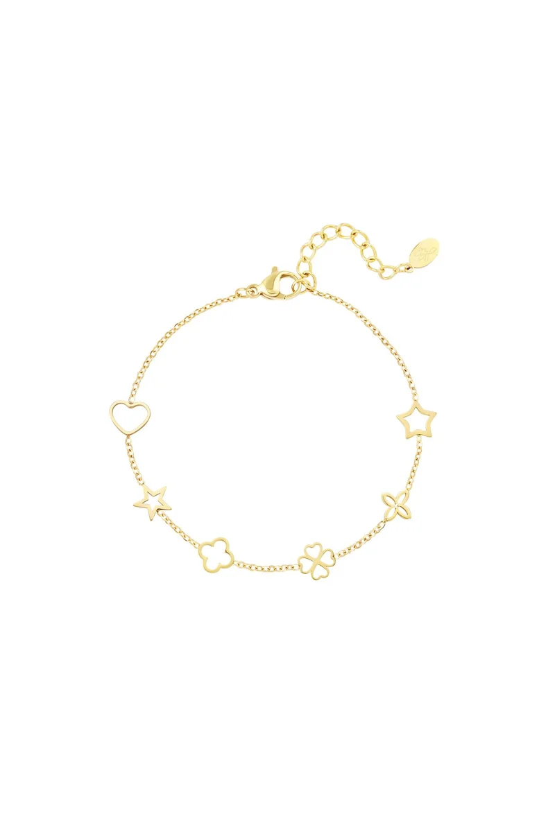 Bedelarmband Dames – RVS – Goud & Zilver
