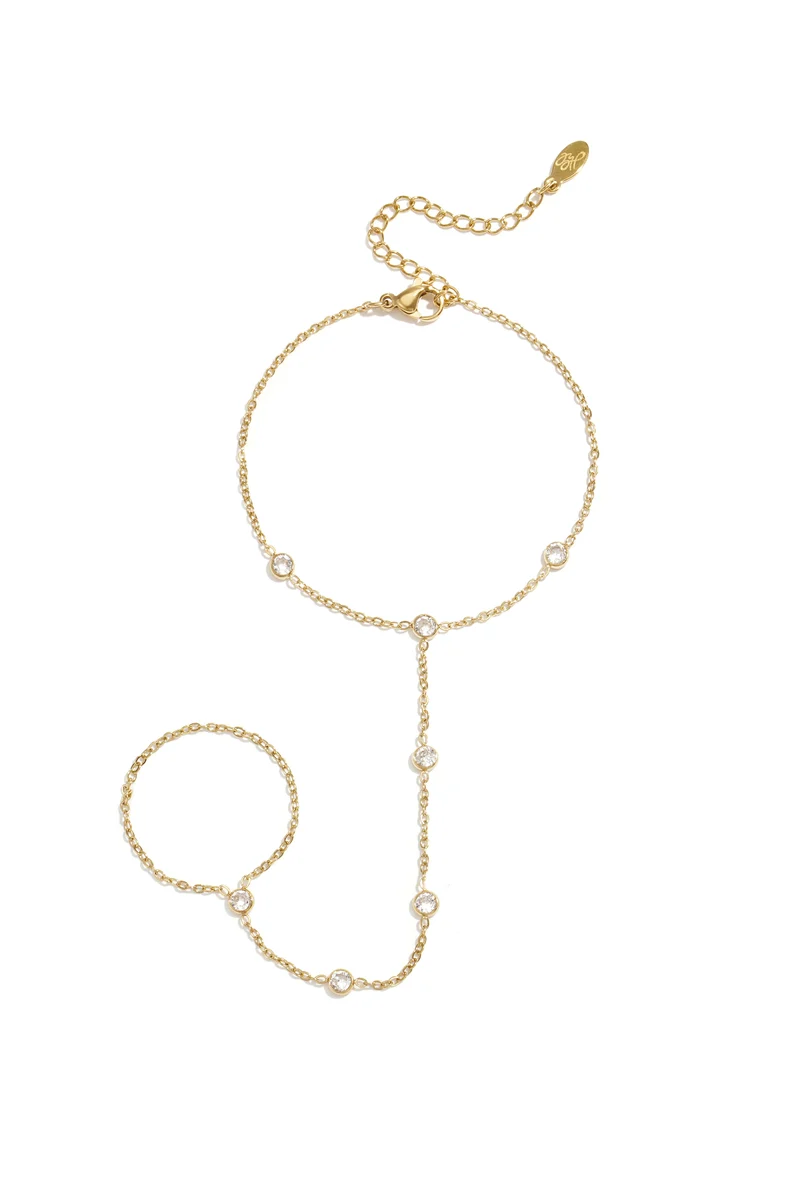 Handketting met Strass Dames – RVS – 14K Verguld & Zilver