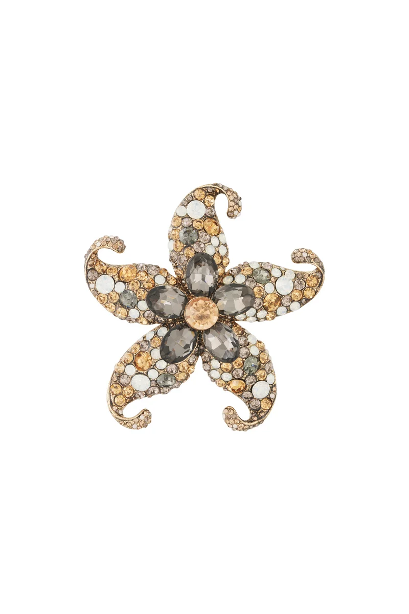 Champagnekleurige Broche Dames – Metaallegering – Elegant Design