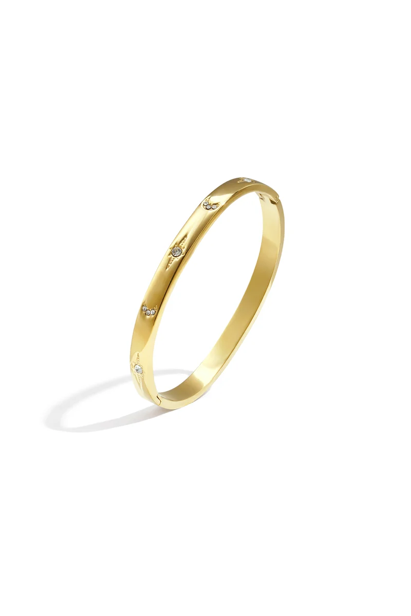 Bangle polka dots stainless steel