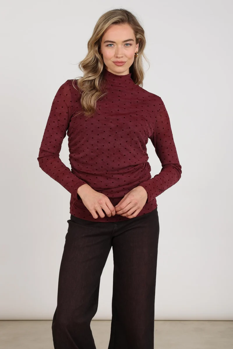 Top Gracie Dots Cherry NKF01097