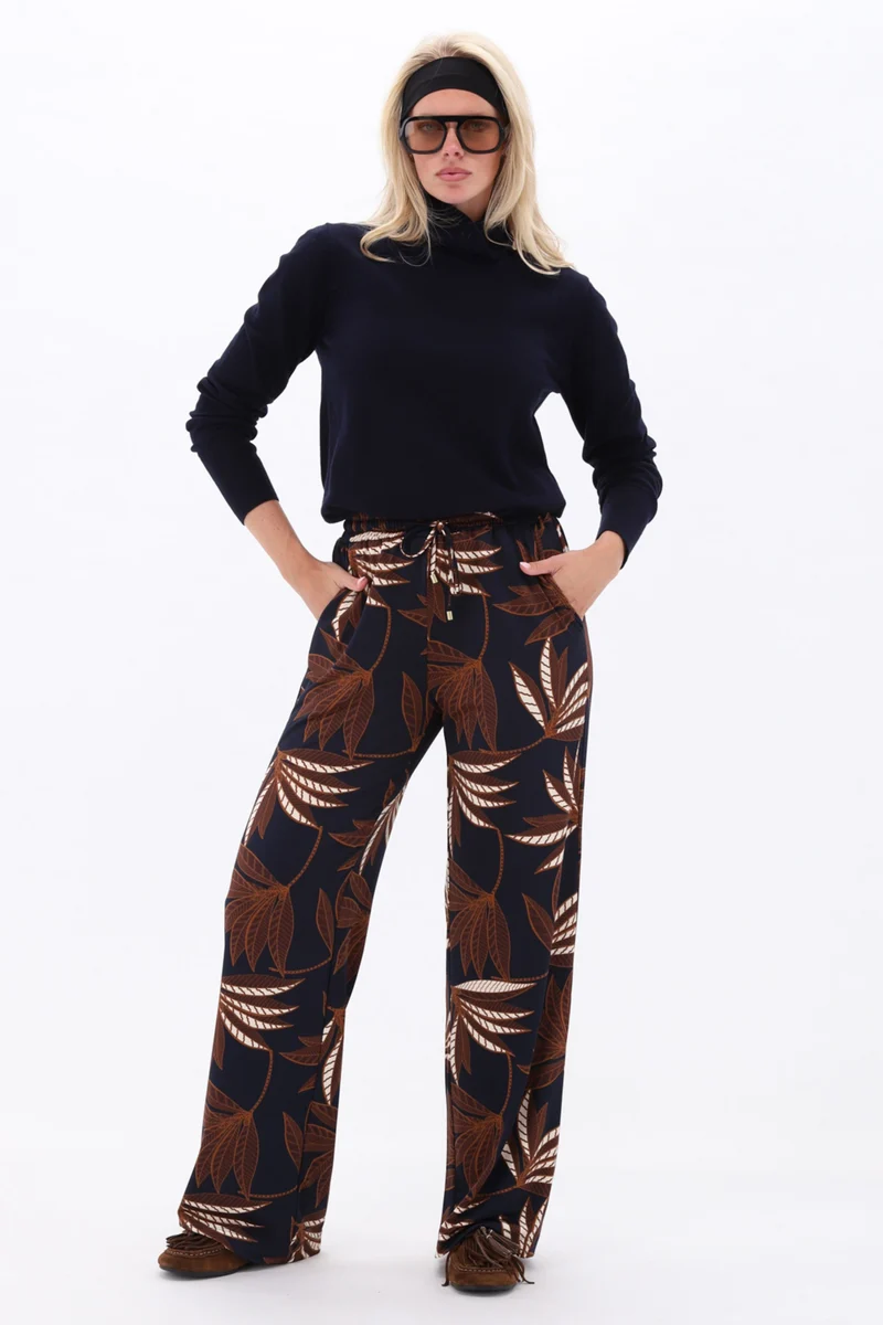 Broek Met Botanische Print D308-P154