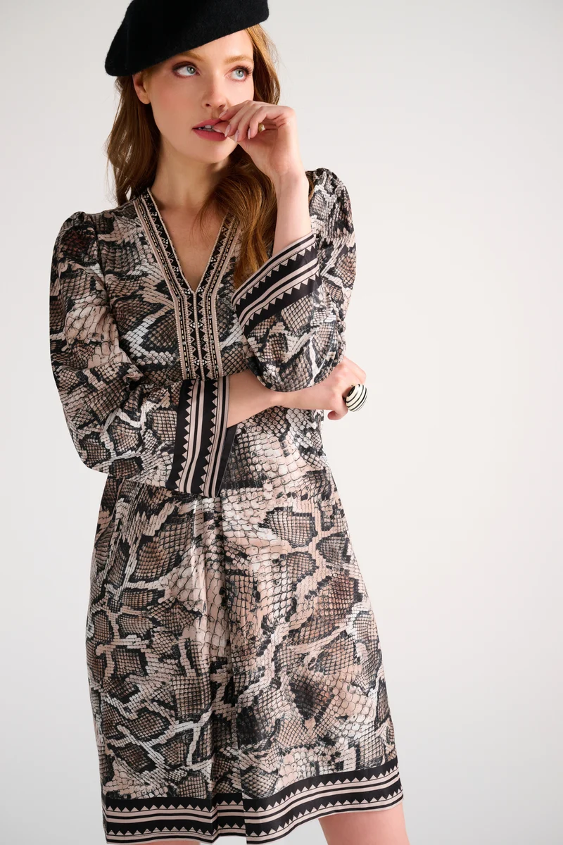 Jurk Met Slangenprint D602-P176