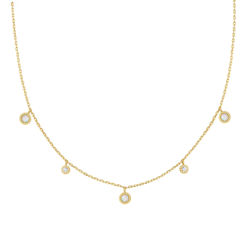 Ania Haie Sunny Sparkler Goudkleurige Kyoto Opal Station Ketting AH-N064-03G