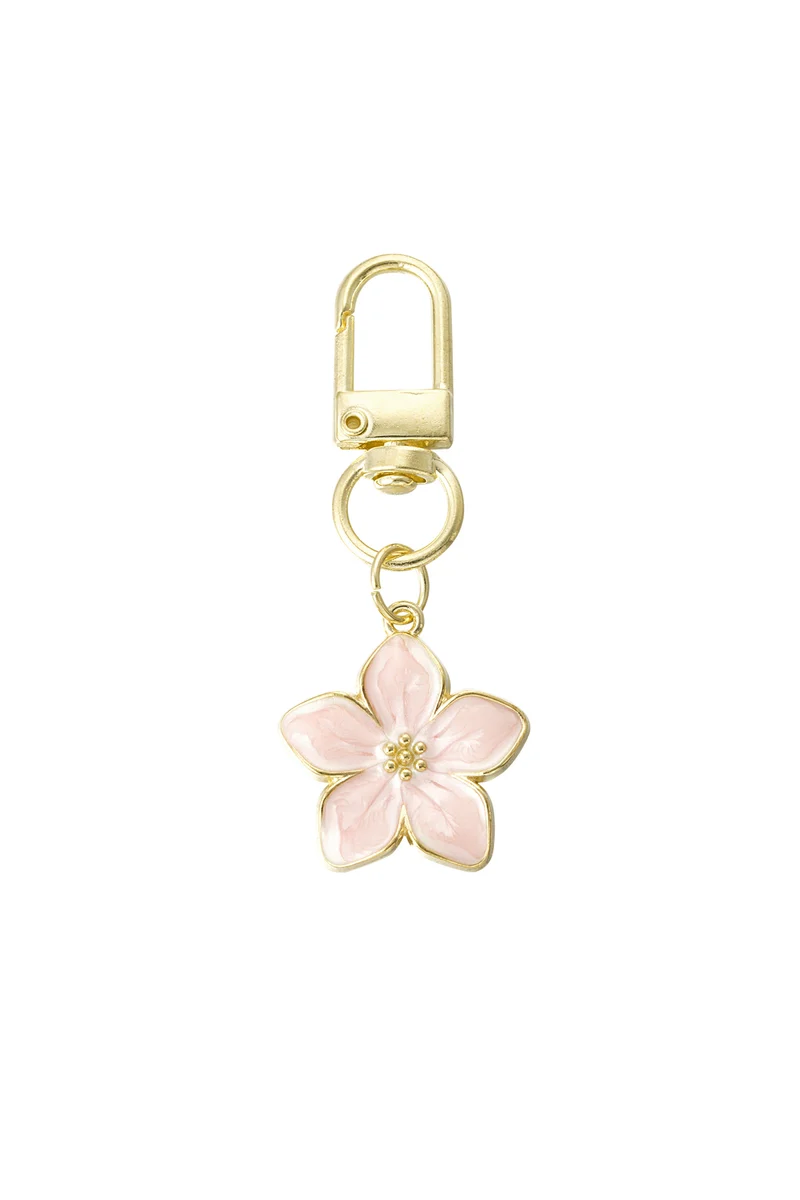 Bloem Sleutelhanger Dames – Emaille – 4 Kleuren