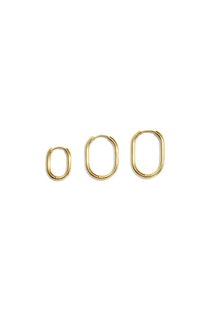 Geometrische Oorbellen Set Dames – RVS – Goud & Zilver