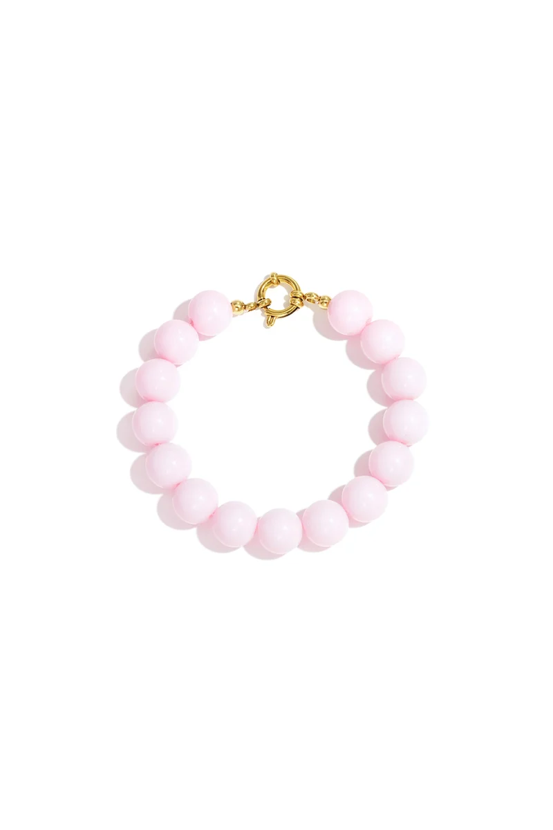 Kralenarmband Dames – Hars & RVS – 28 Kleuren