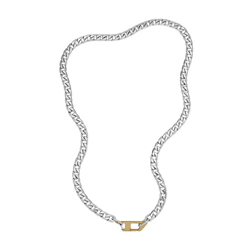 Diesel Steel Silver-coloured Necklace DX1343040 (Length: 60.00 cm)