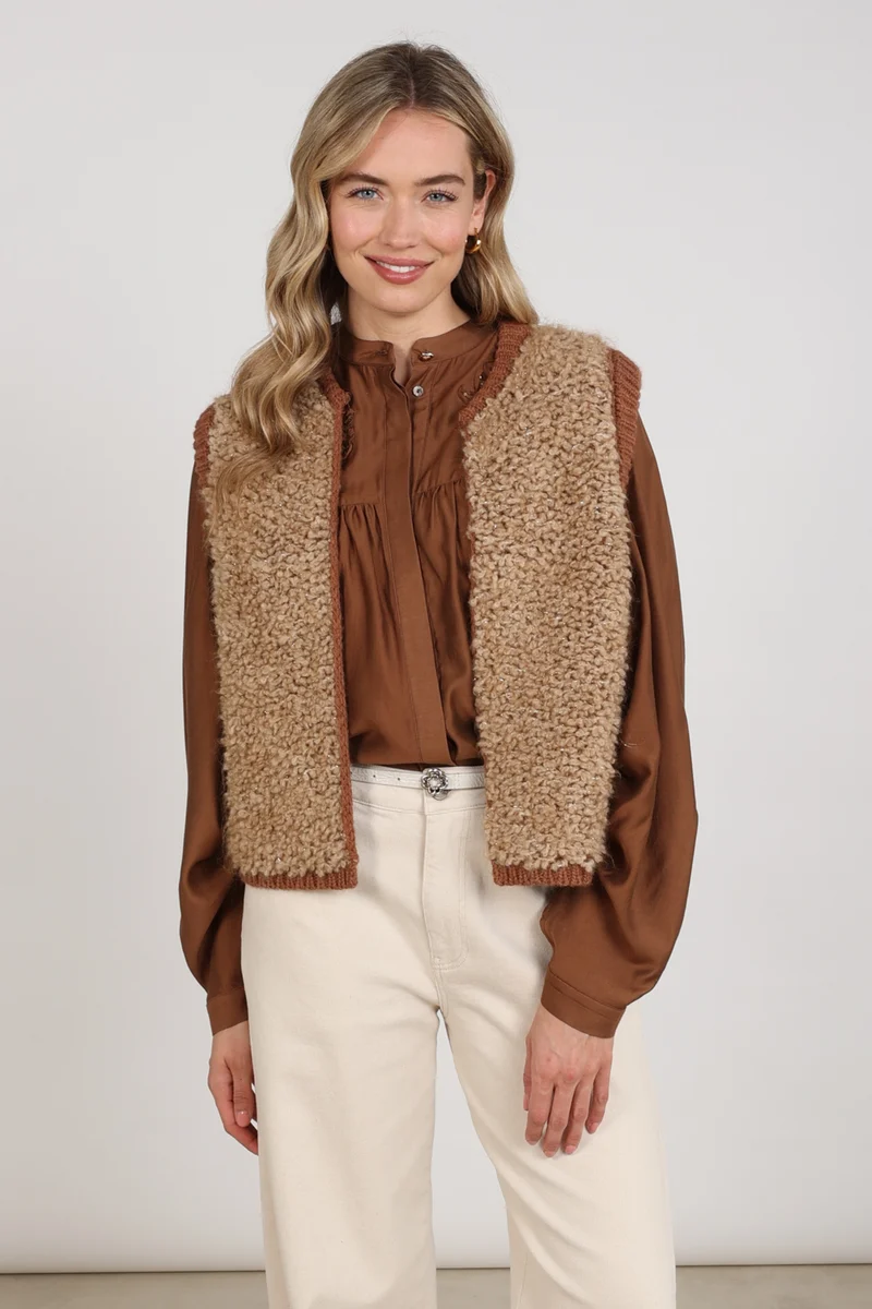 Gilet Lana Toffee Espresso NKF08031