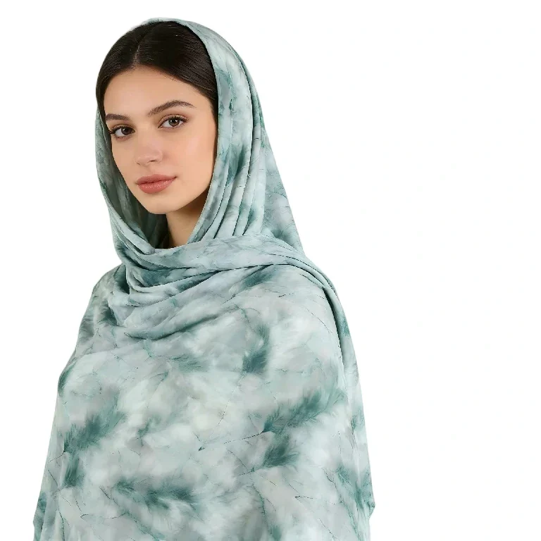 Groothandel lichtgewicht dames sjaal/omslagdoek met tie-dye marmerprint in pastelkleuren