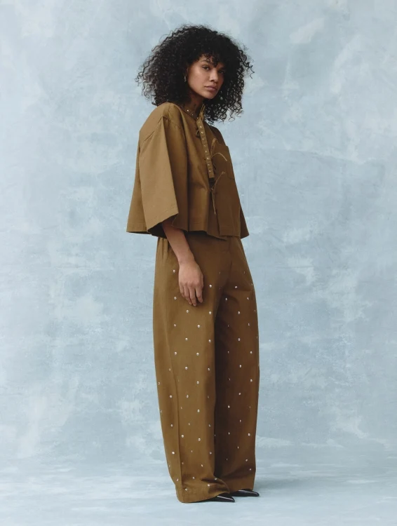 MOONFLOWER STUDS pants