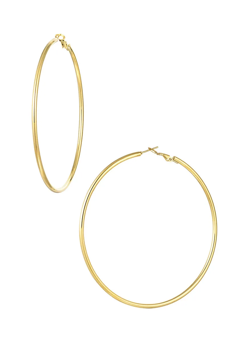Onregelmatige Creolen Dames – RVS – 14K Verguld & Zilver