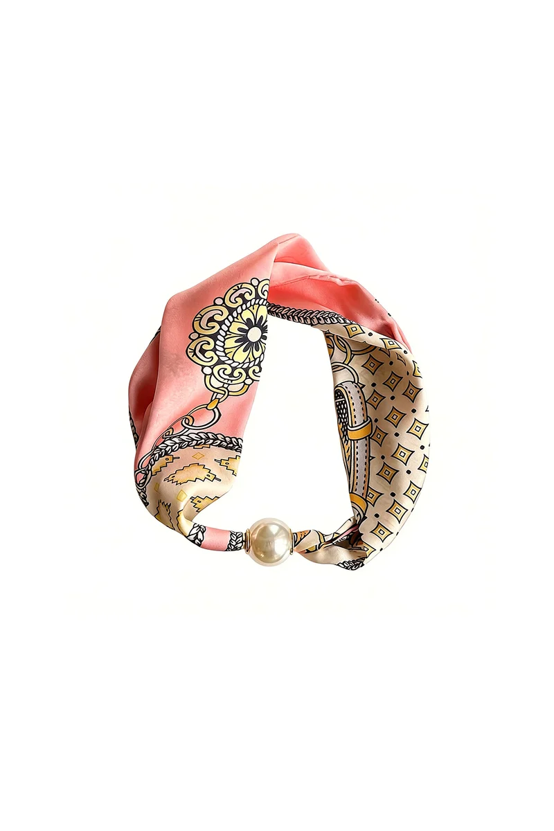 Roze Dames Zomersjaal met Bloemenprint – Polyester
