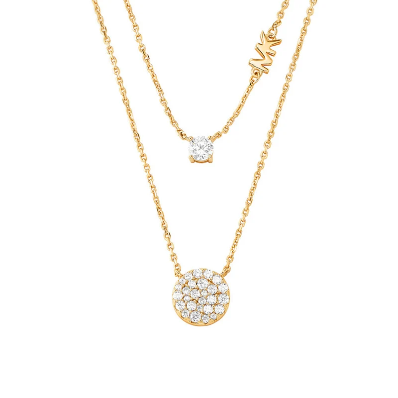 Michael Kors Premium 925 Sterling Silver Gold-coloured Necklace MKC1591AN710