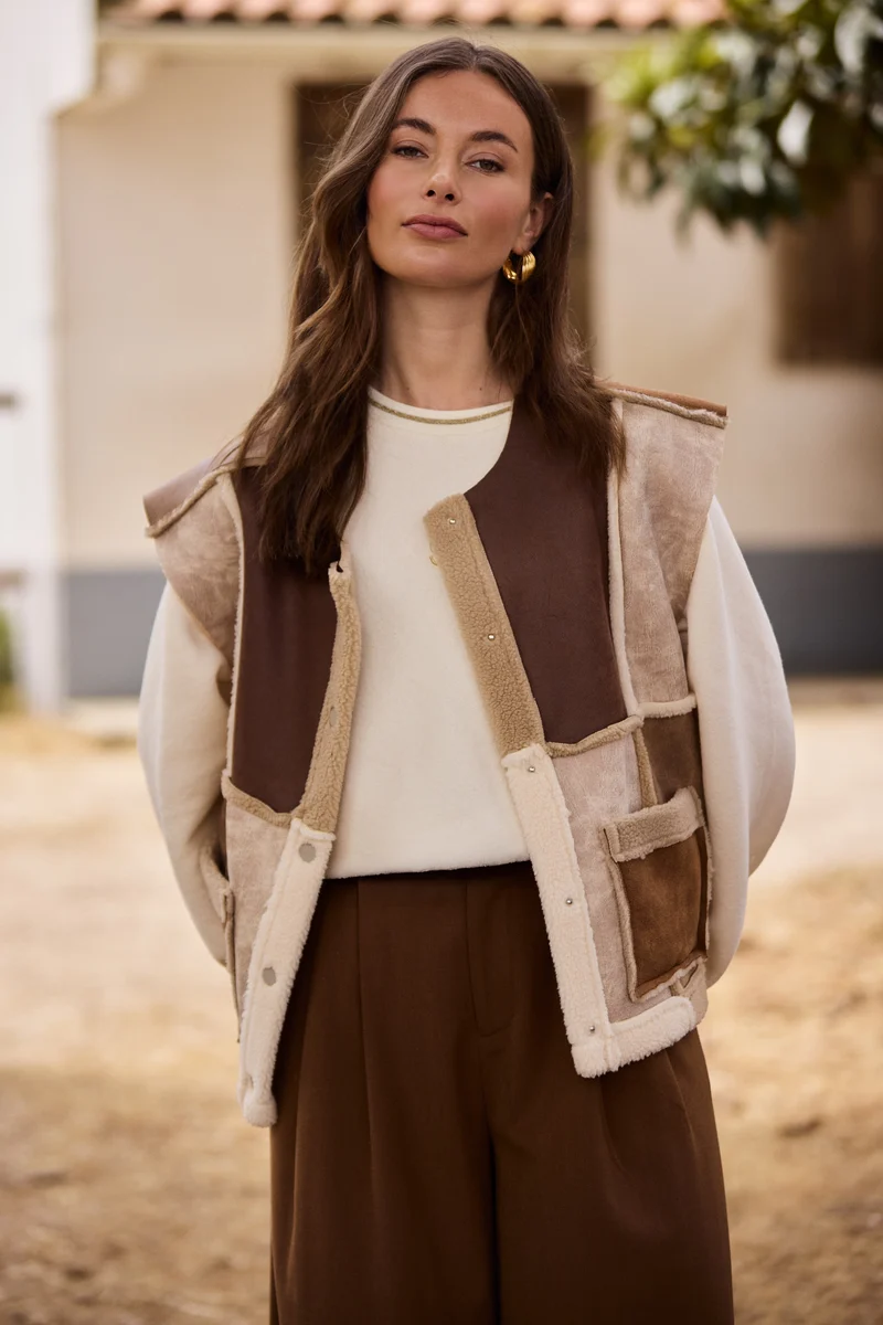 Gilet Helen Sand Toffee NKF08030