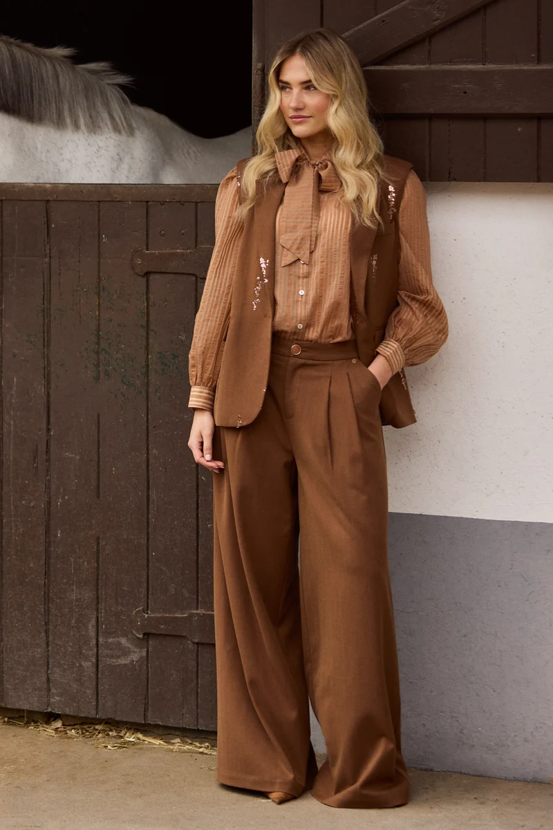 Broek Bodine Espresso NKF09076