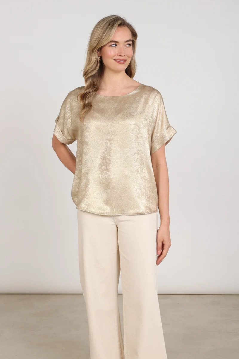 Top Irene Shiny Gold NKF01024