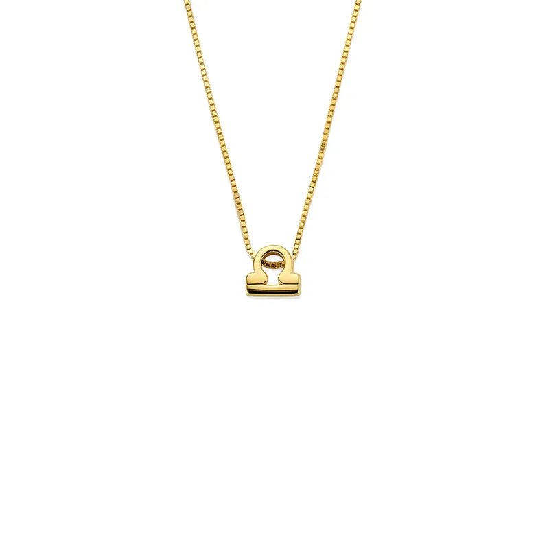 Isabel Bernard Étoiles d’Or Libra 14 Carat Gold Venetian Necklace With Horoscope IB340184
