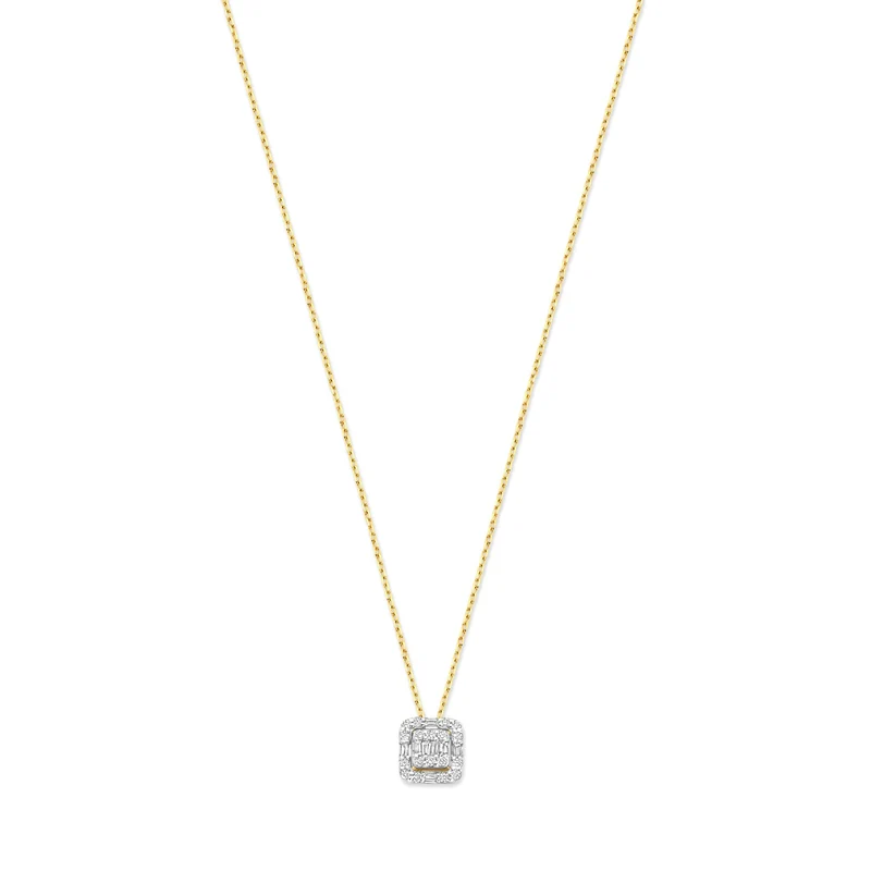 Isabel Bernard De la Paix Elena 14 karaat gouden ketting met diamant 0.18 ct IBD350030