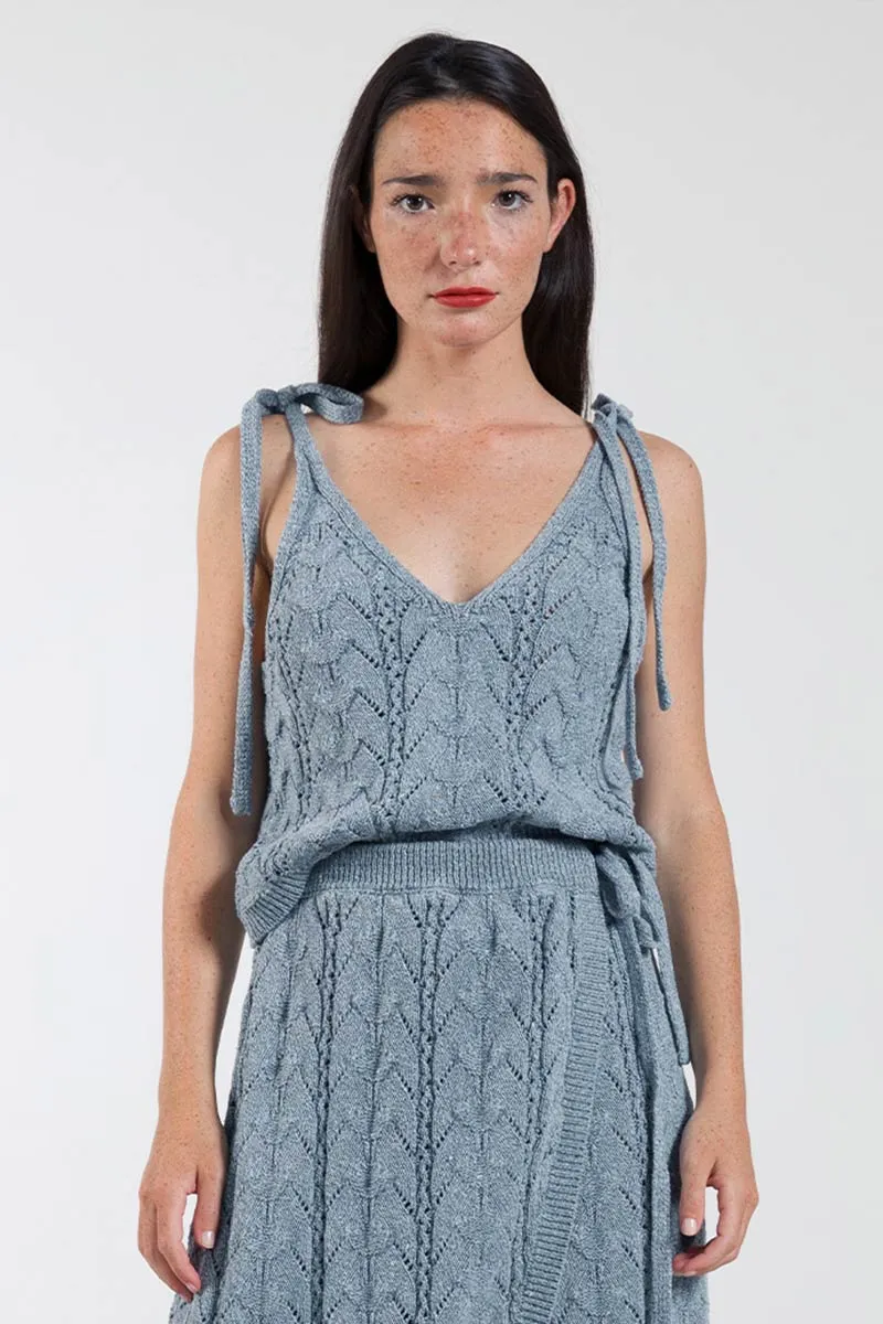 Top Donna Cotone Jeans Rigenerato René