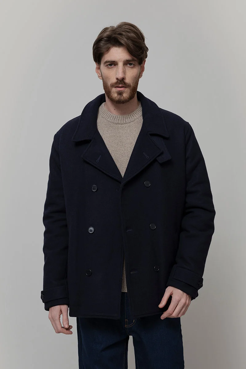 Giacca Peacoat Uomo Lana Rigenerata Achab