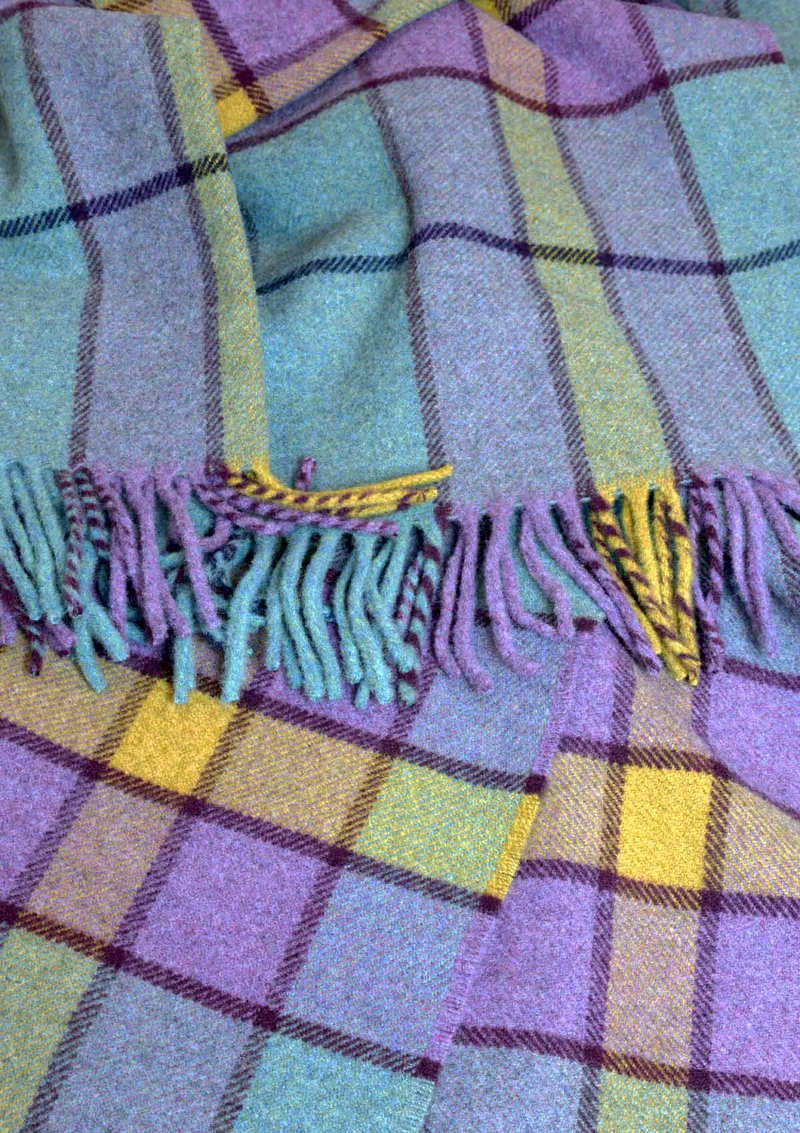Kuuhi Schottisches Plaid Lavendel Quadrate