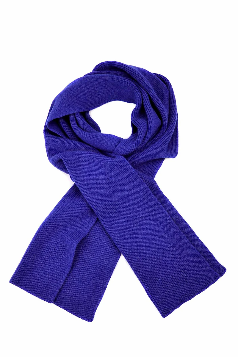 Robert Mackie Super fine Wolle & Kaschmir Schal Blau