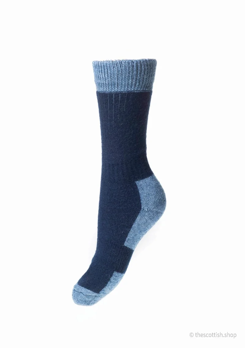 House of Cheviot Damen Wandersocken Marine | Merino Wolle