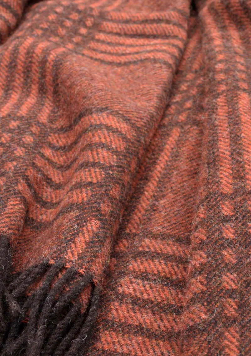 Kuuhi Shetland Wolldecke Terrakotta