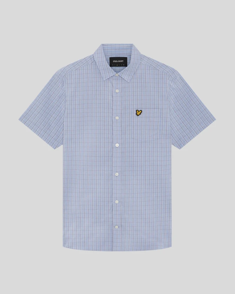 Short Sleeve Grid Check Shirt