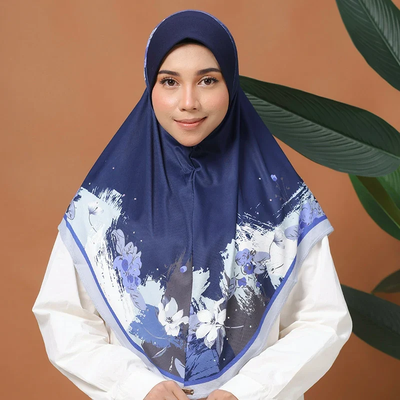 Groothandel lichtgewicht bloemen aquarel dames hijab chiffon sjaal