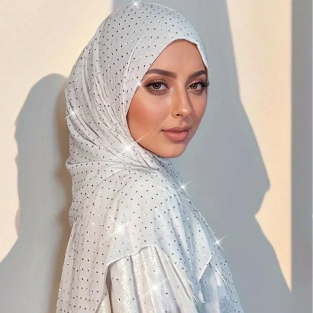 Groothandel in strass-steentjes, gipskruid pailletten hijab dames sjaal