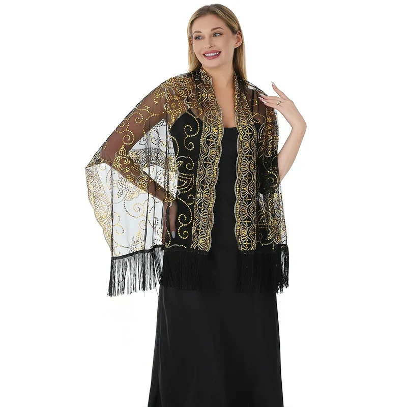 Groothandel Hot Rhinestone Rhinestone Lace Moslim Sjaal Hijab