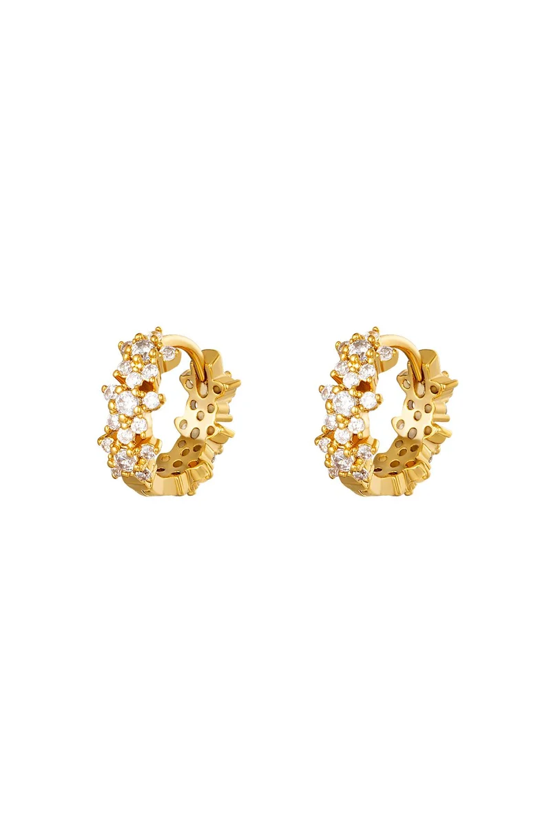 Oorringen met Strass Dames – Koper – Meerdere Kleuren