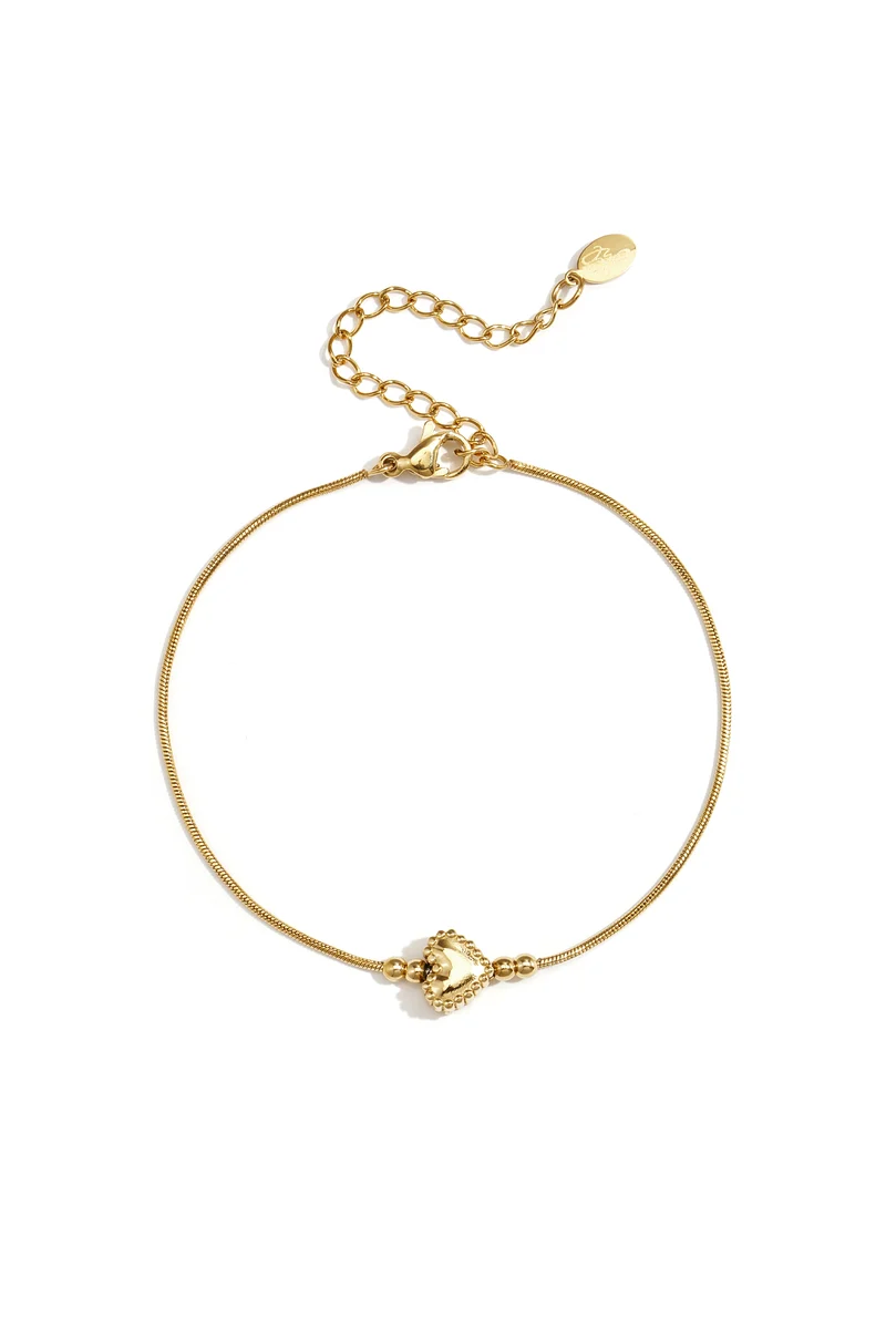 Armband met Hart Dames – RVS – Goud & Zilver