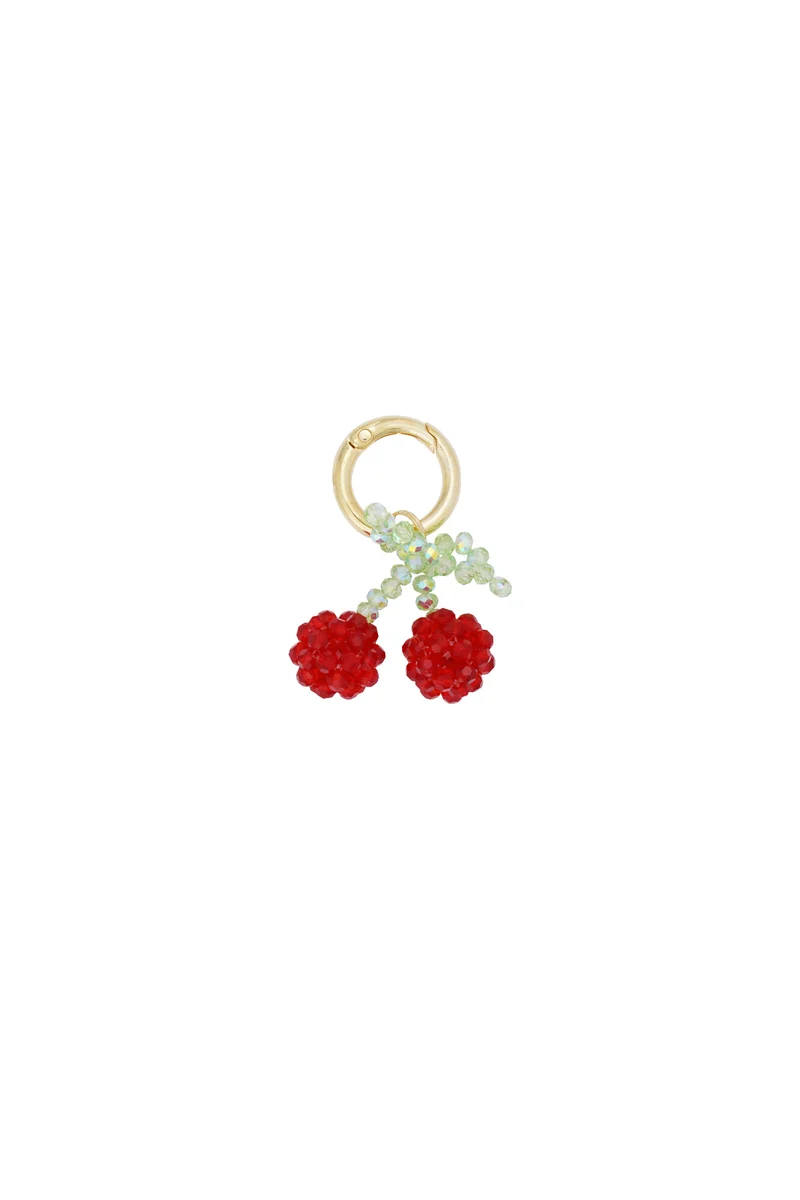 Rode Tashanger met Kristallen – Fruitdesign – Metaal