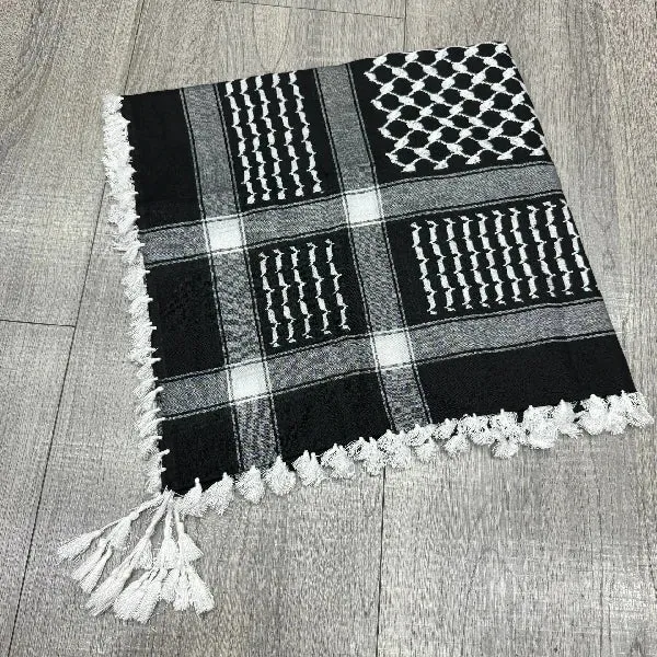 Groothandel Zwarte Keffiyeh Authentieke Arabische Shemagh Zwarte Sjaal