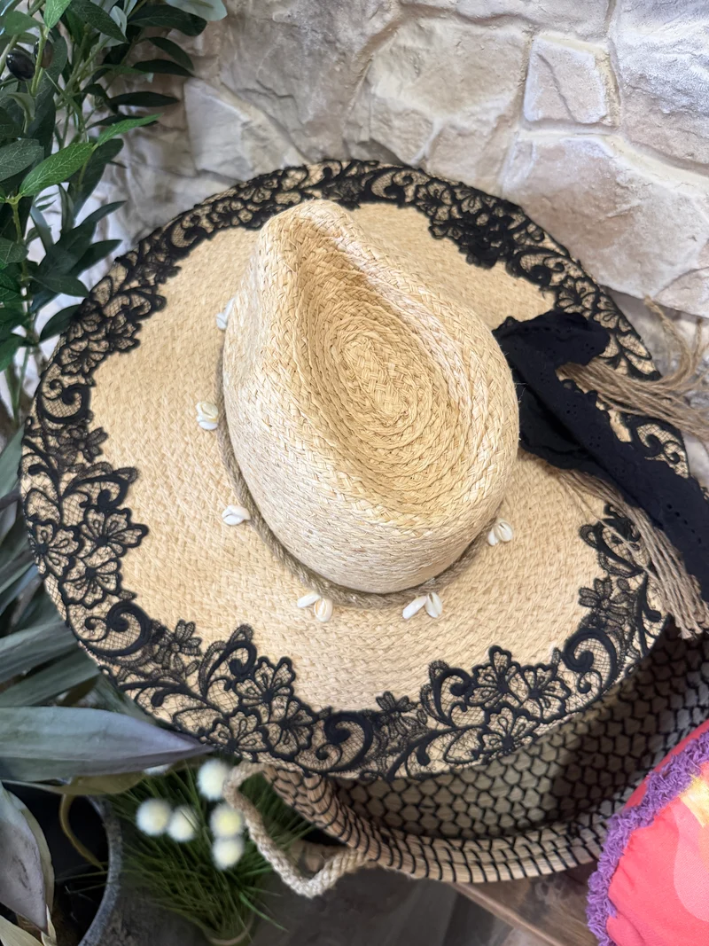 Strandhoed Ibiza Bella Zwart