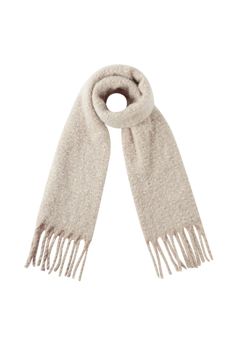 Wintersjaal Dames – Zachte Effen Sjaal – Khaki, Bruin, Lichtroze, Rood of Zwart
