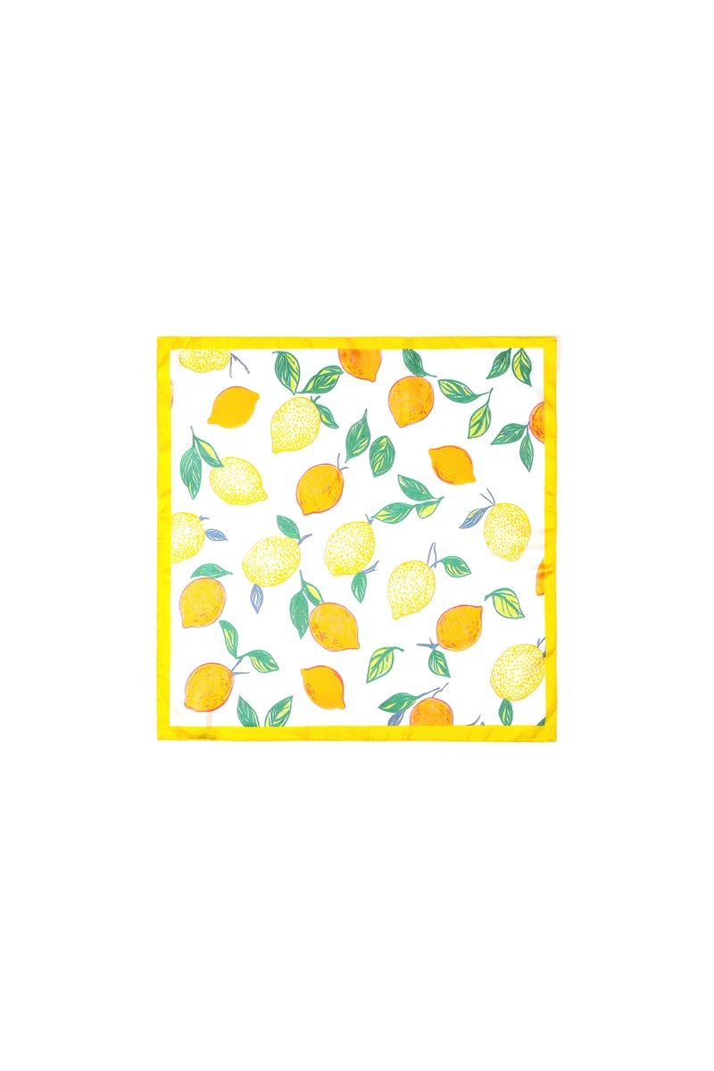 Oranje Dames Sjaal met Fruitprint – Lichtgewicht