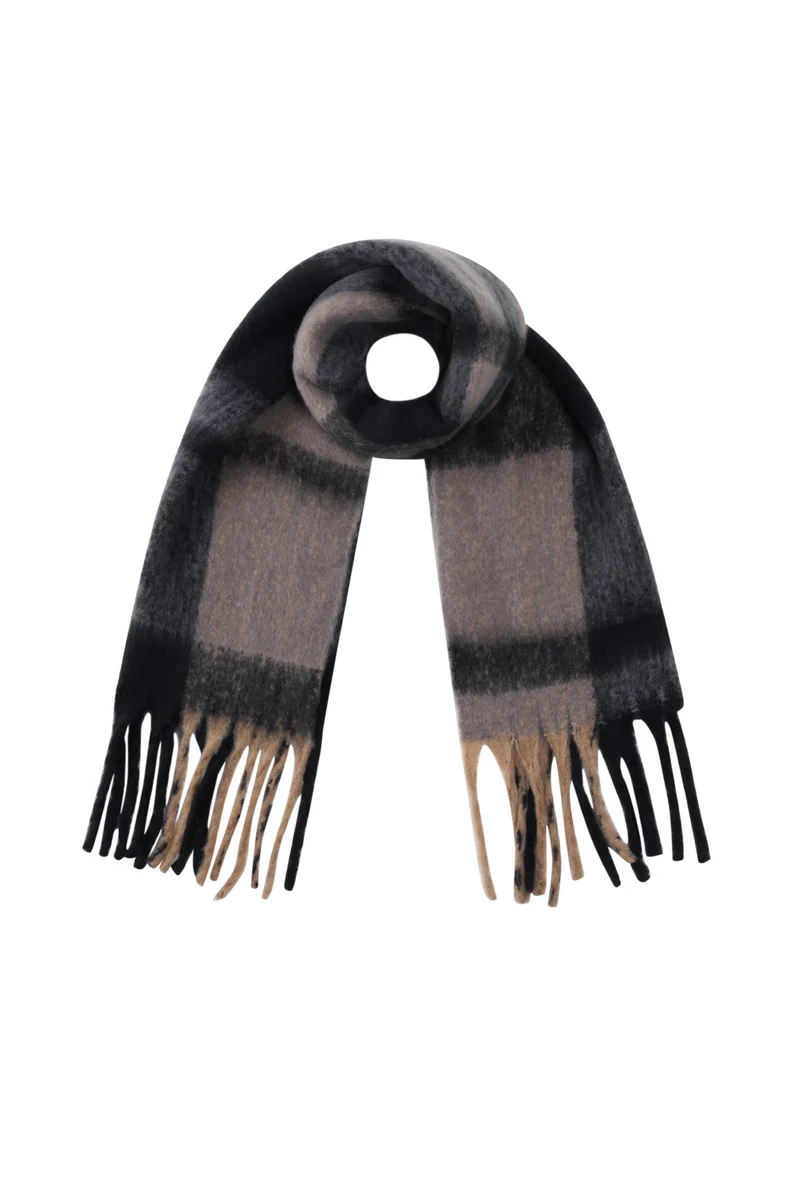 Dames Wintersjaal met Ruitpatroon – 4 Kleuren