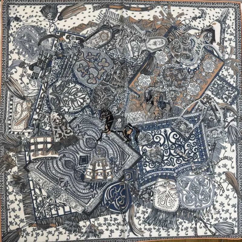 Groothandel luxe paisley digitale print sjaal vintage pochet