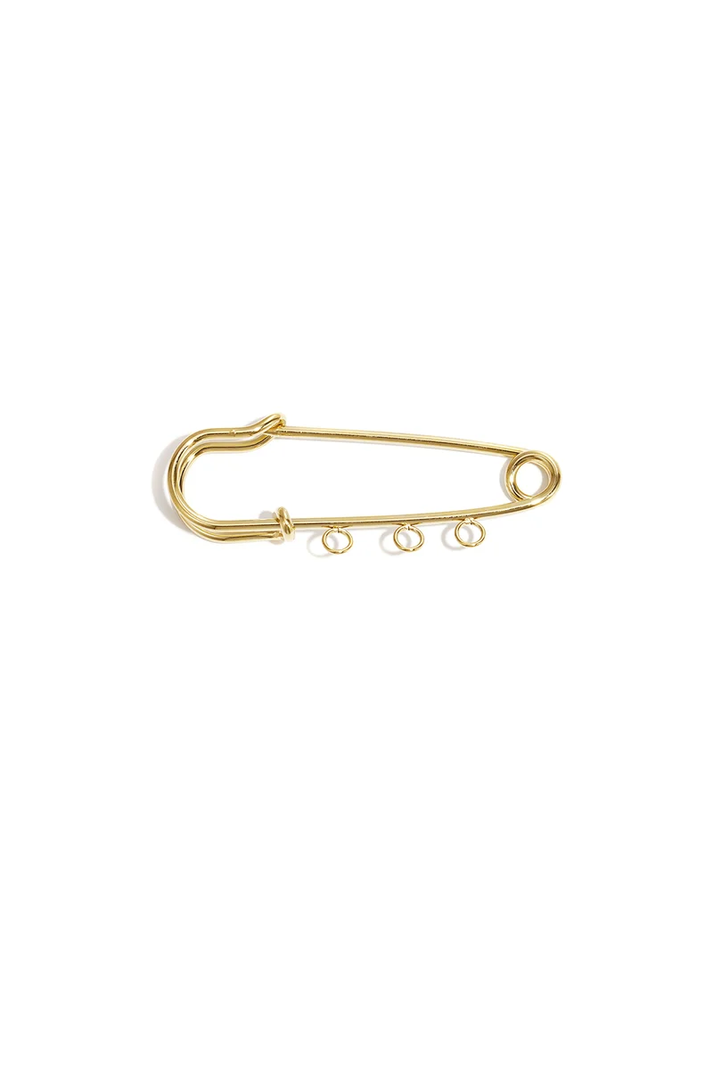 Goudkleurige Broche Dames – RVS – Minimalistisch Lijndesign