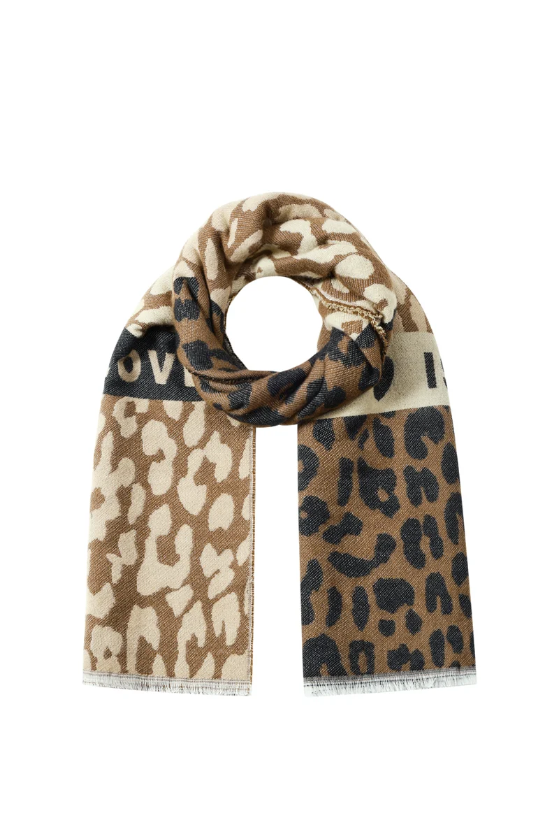 Wintersjaals Luipaardprint Casual Acryl