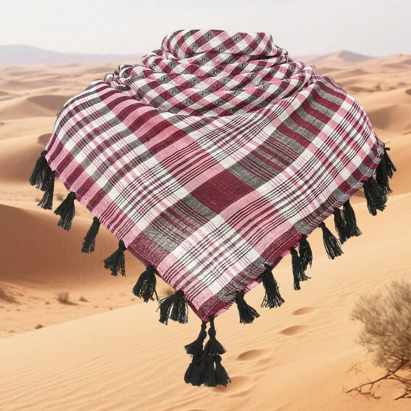 Tactische woestijnsjaal Shemagh Arabische nek hoofddoek met kwastje groothandel
