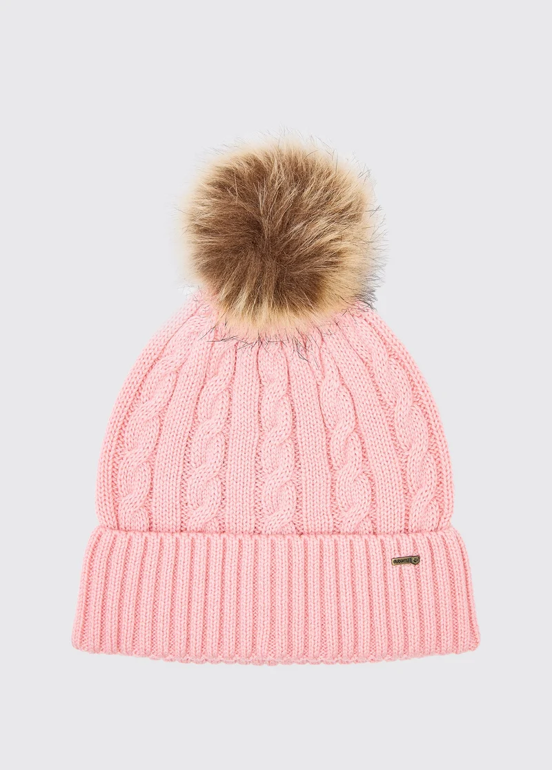 Forester Gebreide Muts met Pompon - Dusky Rose