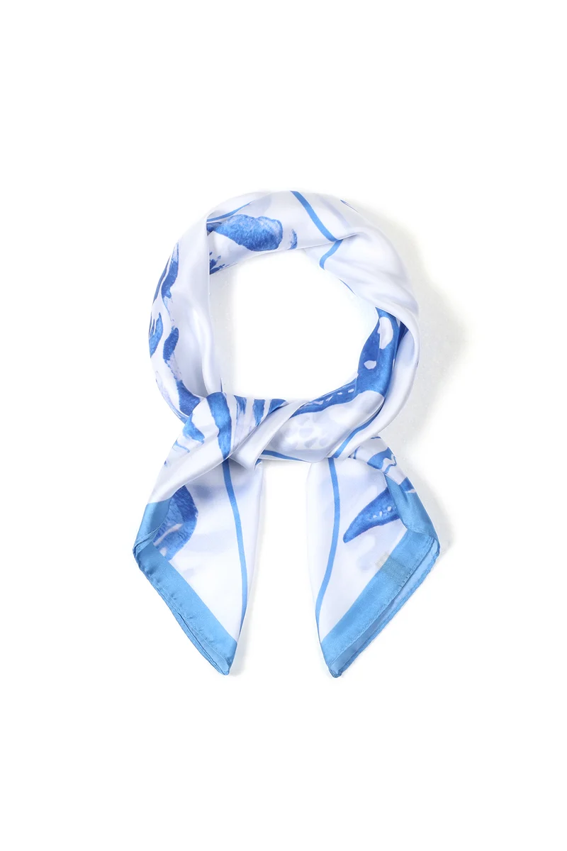 Blauwe Dames Sjaal met Schelpen & Zeesterren – Lichtgewicht