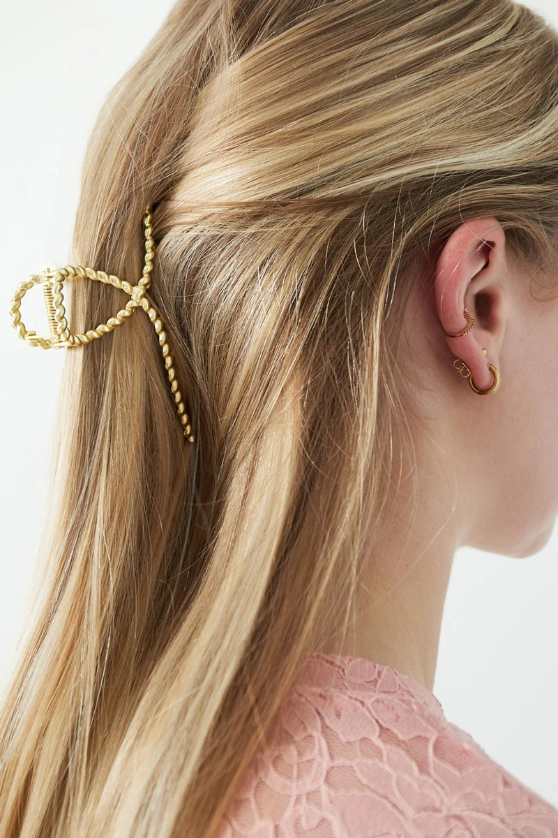 Vintage Goudkleurige Haarklem – Metalen Haaraccessoire