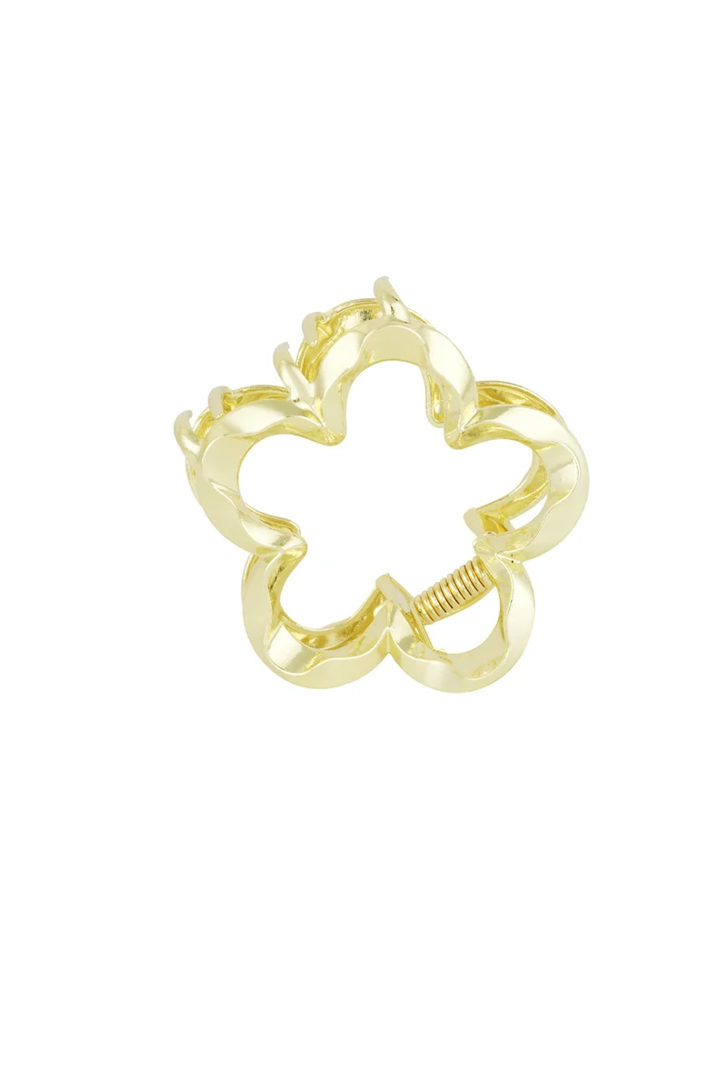 Goudkleurige Bloem Haarspeld – Metalen Haaraccessoire