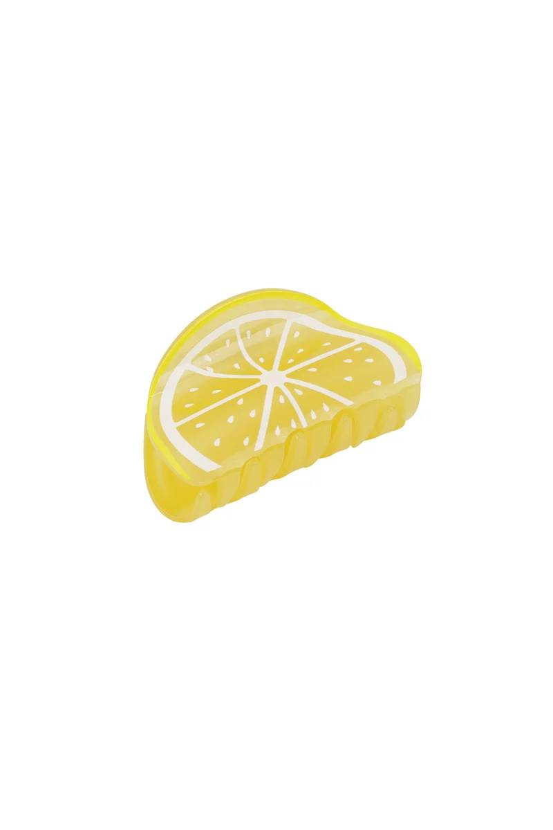 Gele Haarklem met Fruitdesign – Acryl – Dames